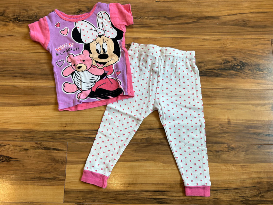 Disney Baby Minnie Short Sleeve Pajama Set - size 24 months/2T