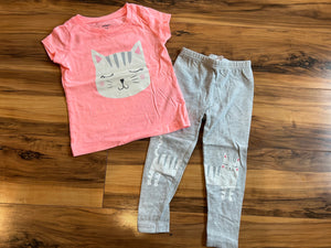 Carter's Kitty Legging Set - size 24 months/2T