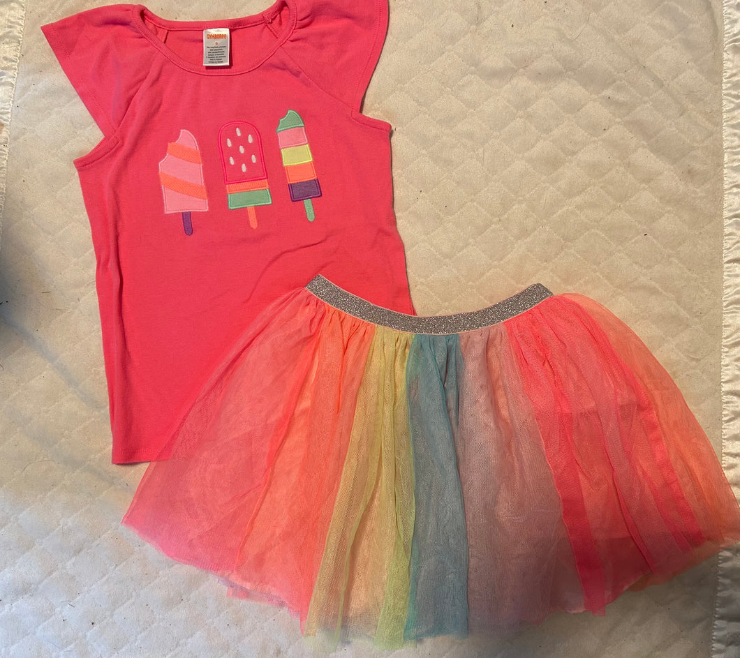 Gymboree Ice Cream Matching Set with Tutu - size 6