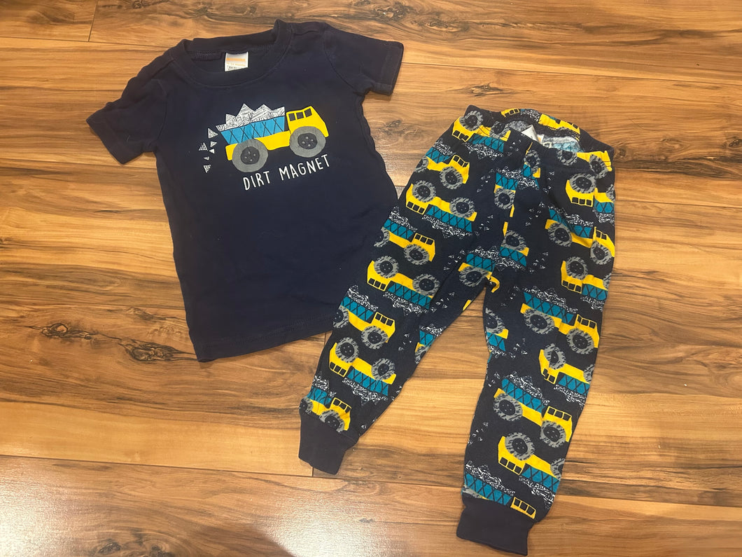 Gymboree Outlet Dirt Magnet Truck Pajama Set - size 18 months