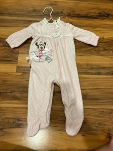 Disney Baby Pink Minnie Footed Pajama - size 3 Months