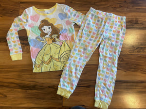 Disney Store Belle Long Sleeve Pajamas - size 6