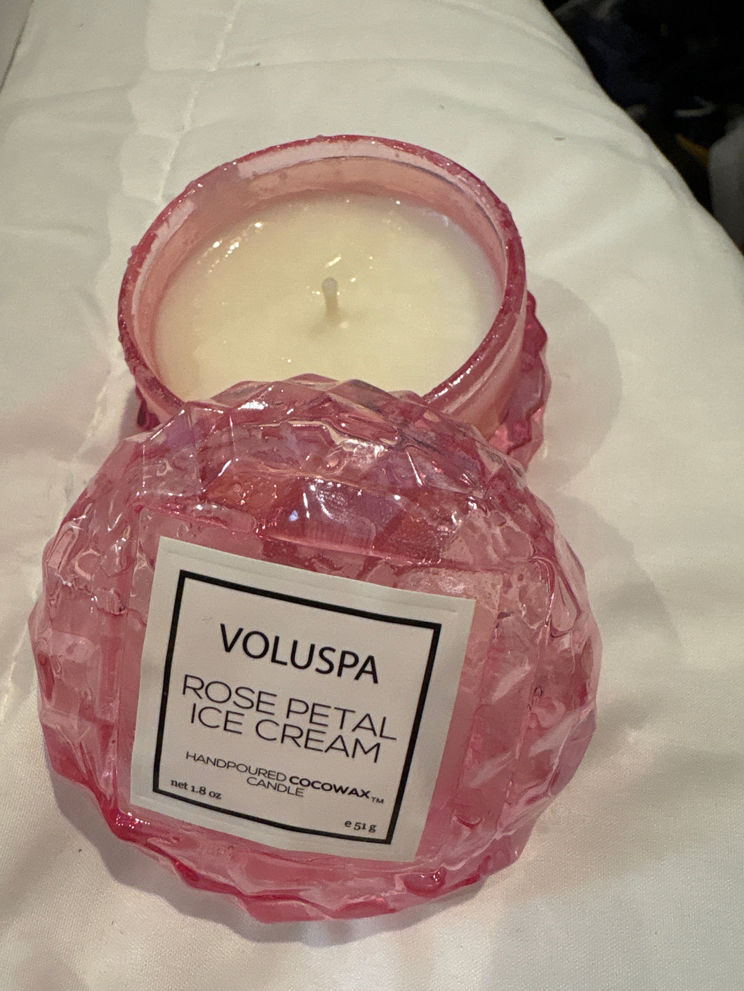 Voluspa rose petal Ice cream candle 1.8 oz
