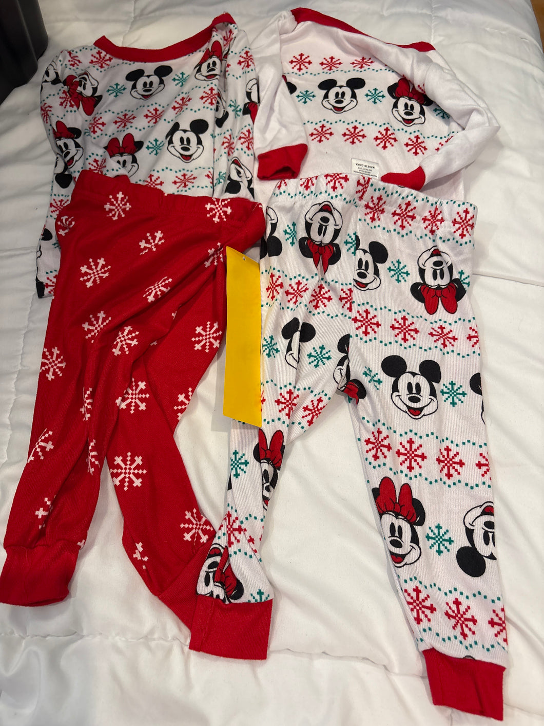 NWT Mickey and Minnie Interchangeable pjs - size 18 months