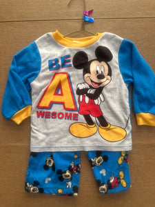 Mickey Mouse 2 Piece Micro Fleece PJ Set - size 18 months