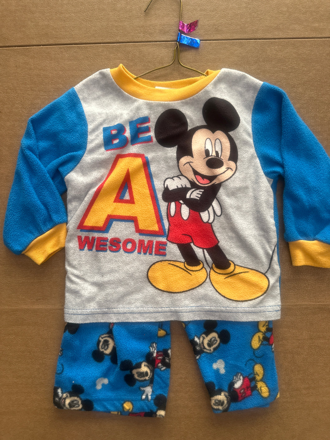 Mickey Mouse 2 Piece Micro Fleece PJ Set - size 18 months