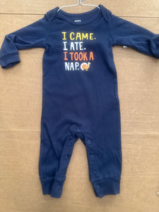 Carter's Thanksgiving Blue 1 Piece Romper - size 9 months