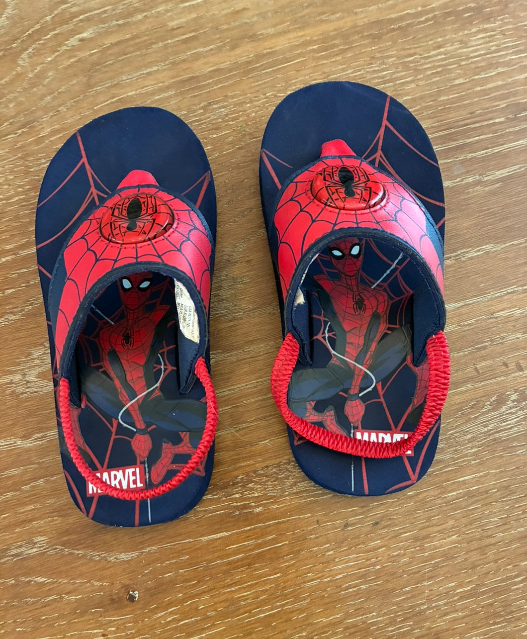 Spiderman flip flops - light up - size Shoes: Toddler Size 11 1/2