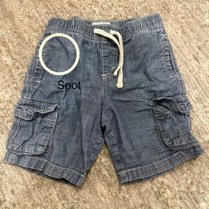 Old Navy 4T Cargo Shorts Chambray Spot on - size 4/4T