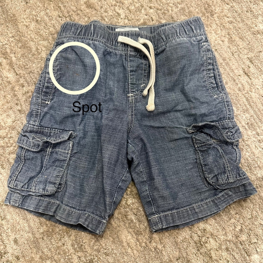 Old Navy 4T Cargo Shorts Chambray Spot on - size 4/4T
