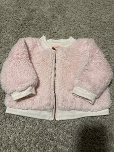 Cat & Jack Fur Coat Light Pink - size 12 months