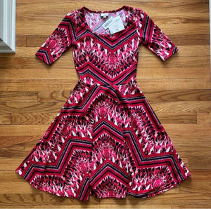 NWT LulaRoe Red Nicole Dress - size X-Small