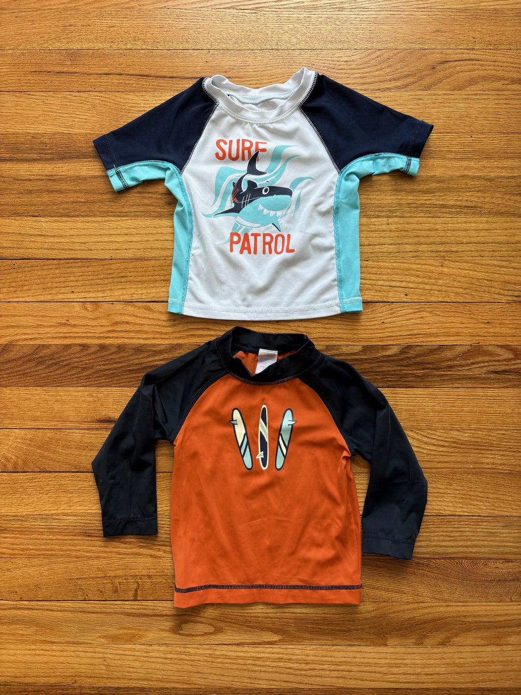 Bundle of 2 Rash Guards Size 18-24 Month - size 18 months