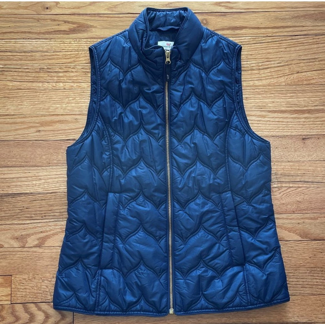 Vineyard Vines Navy Blue Puffer Vest - size Small