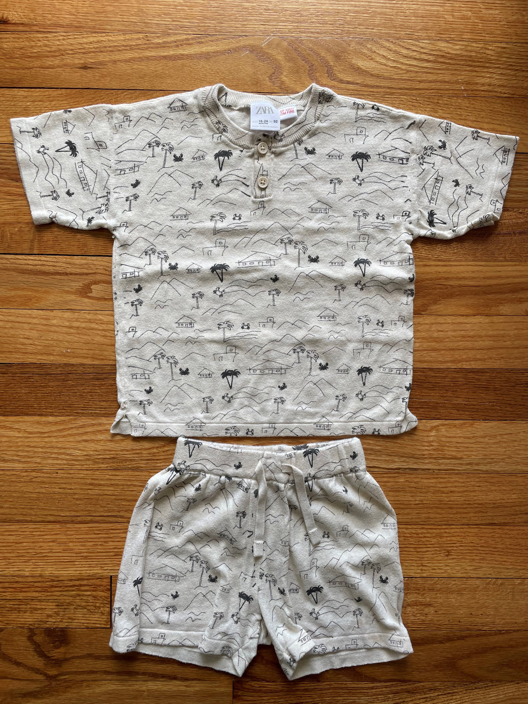 Zara Matching Shorts Set Size 18-24 Month - size 18 months