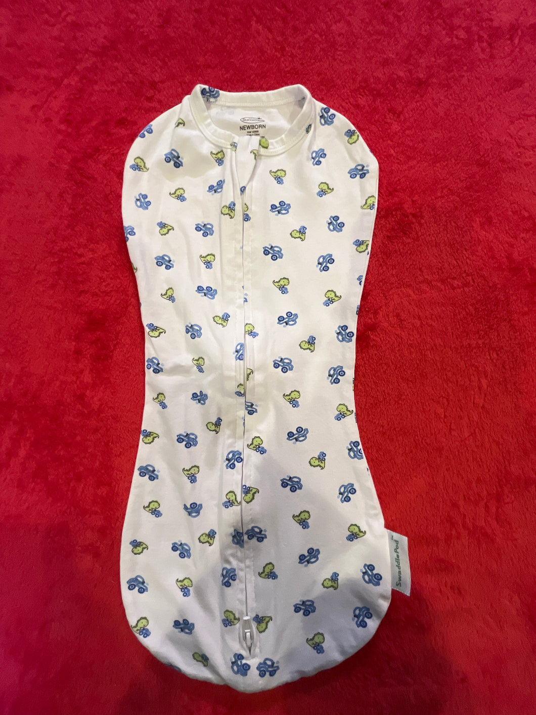 Summer Swaddle Pod Bl/Grn Print