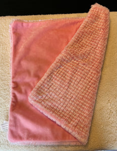 NEW Aurora Baby Pink Check Sm Fleece Blanket