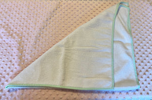 White Terry Towel w/ Green Trim