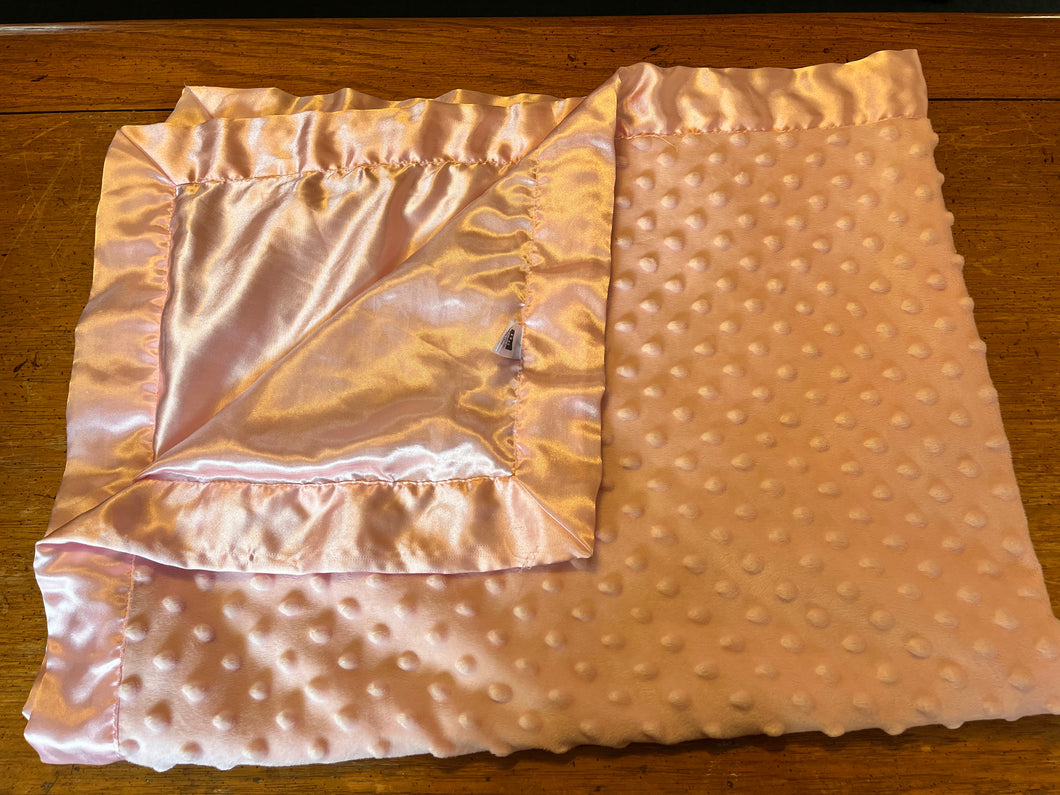 Pink Popcorn Fleece/ Satin 30 x 40 Blanket