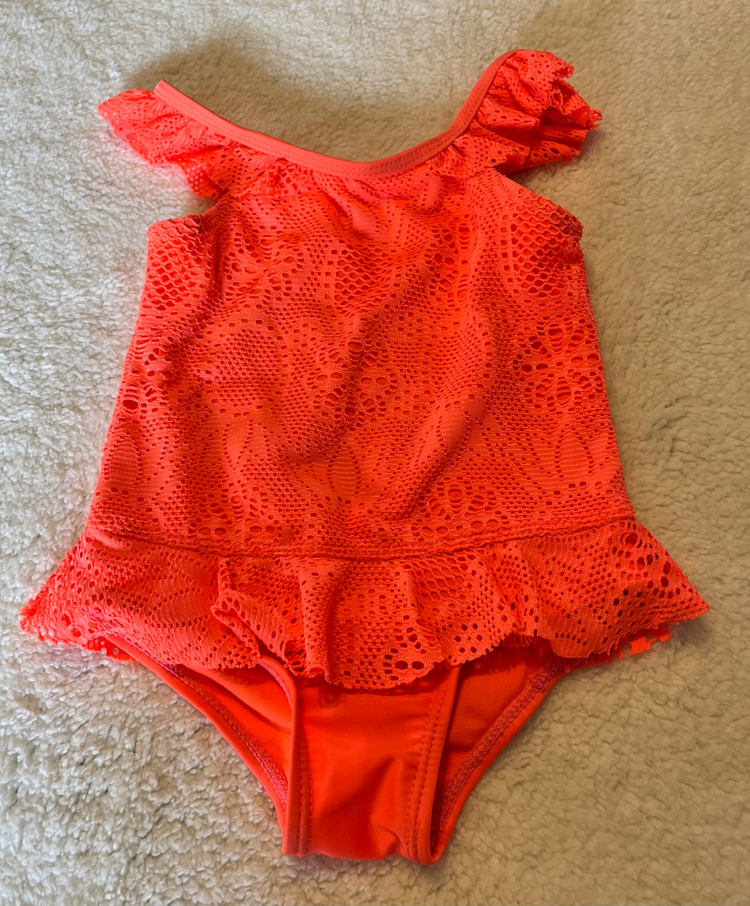 Wonder Nation Brite Orange 1 Pc Swimsuit - size 2T