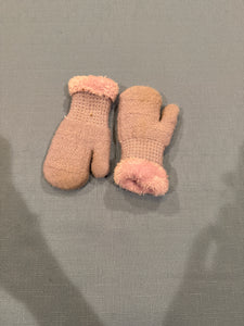 Purple Knit Toddler Mittens