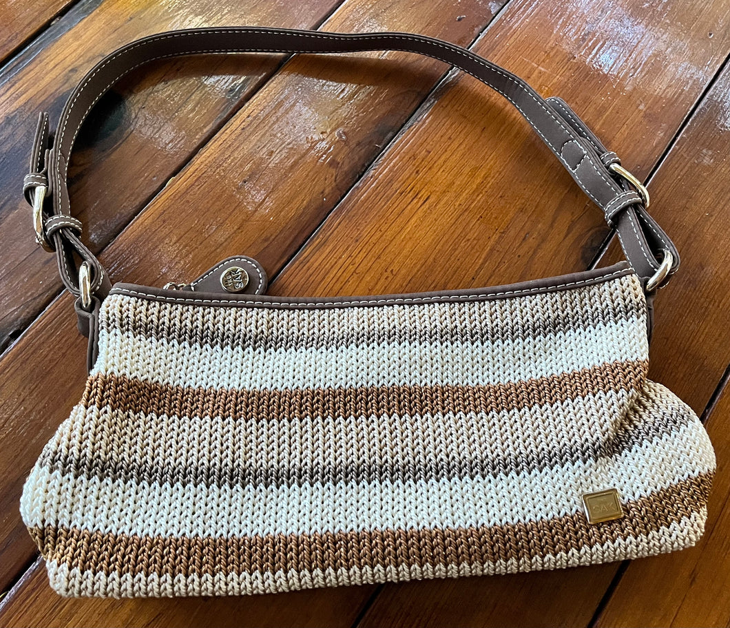 The Sak Beige Stripe Sm Handbag w Pockets