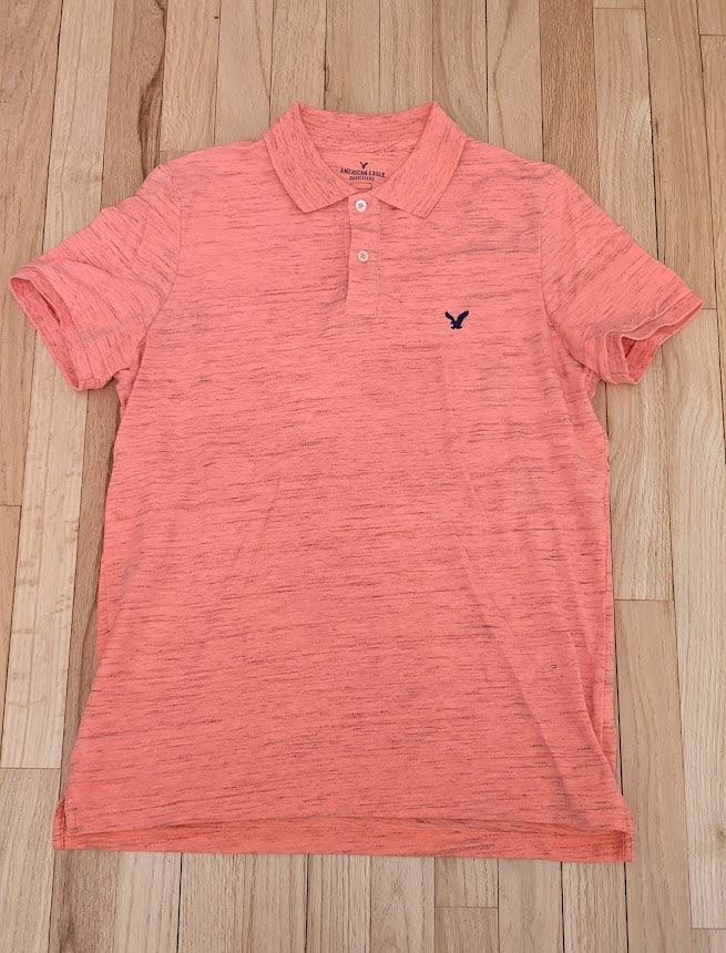 AEO Coral Polo Core Flex - size Medium