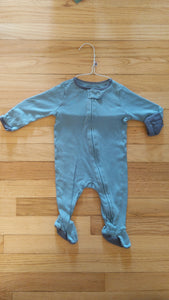 Cloud Island Blue Pjs Zip up/Mitten Sleeve - size 6 Months