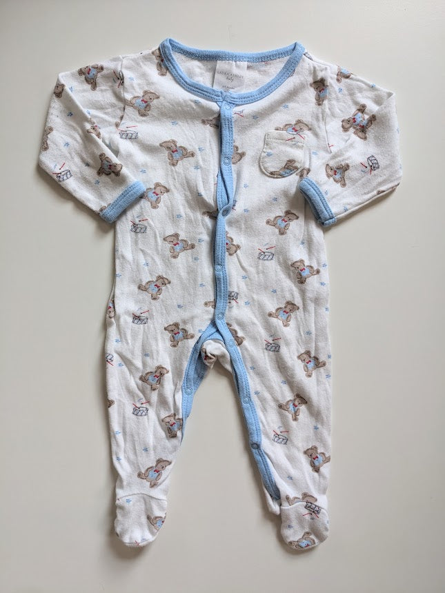 Cotton Teddy Drum PJs Teddy Bears and Drums - size 9 months