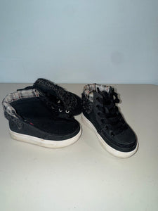 Billy Navy/Flannel Adaptive Boots - size Shoes: Toddler Size 7