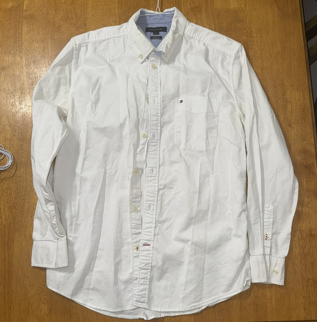 Tommy Hilfiger White Dress Shirt - size Large