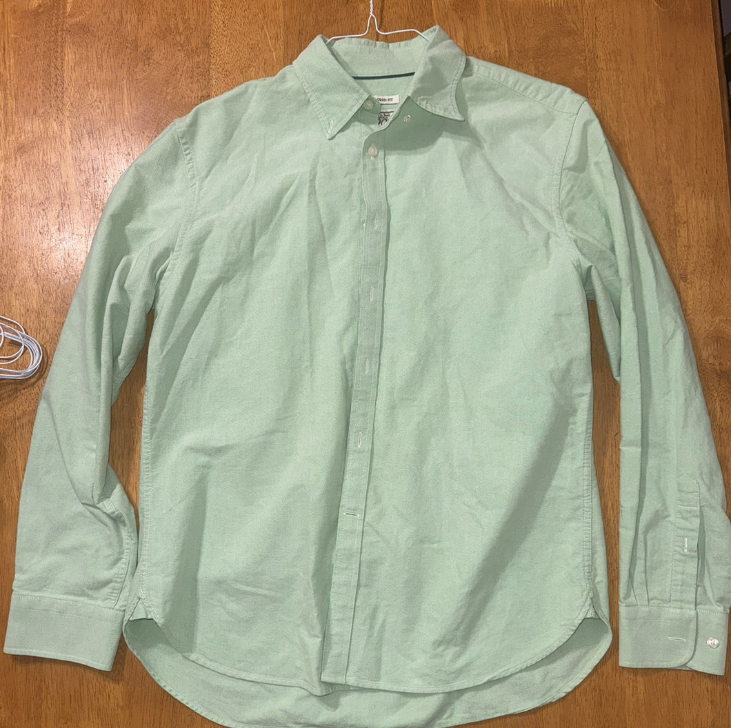 Jos A Bank Mint Green Dress Shirt - size Large