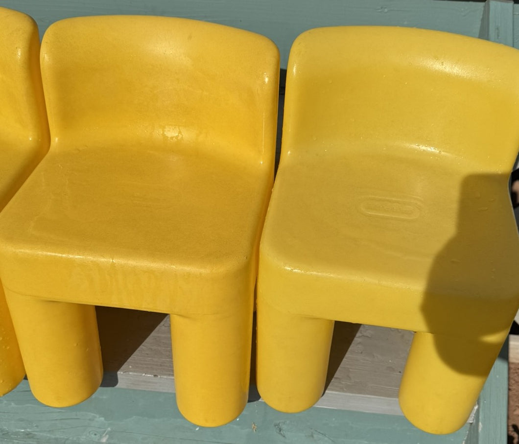 2 Yellow Little Tikes Chairs