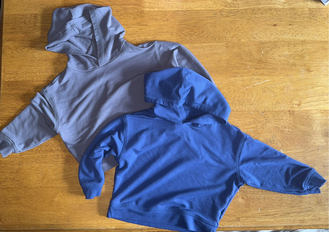 Old Navy Set of 2 Cropped Pullover Bl/gray - size 18 months