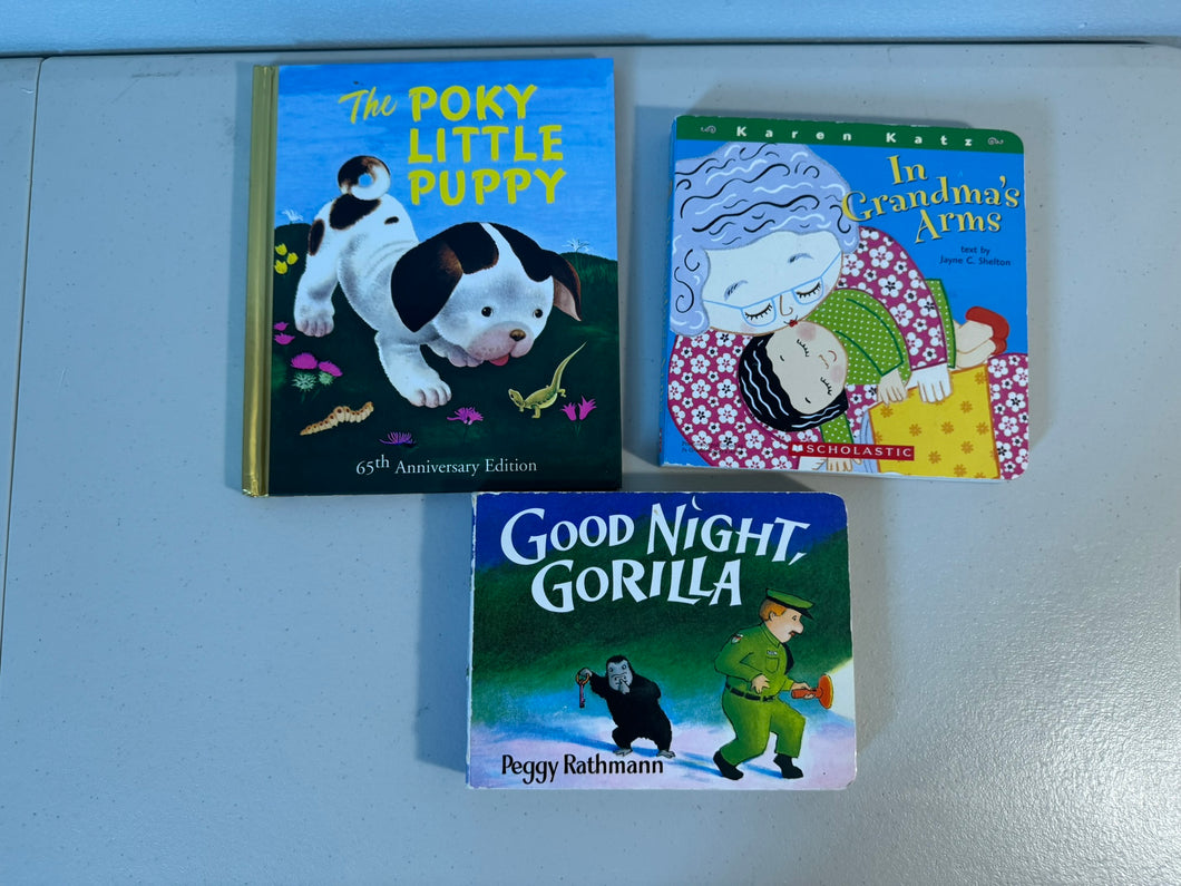 3 Books-Poky Puppy Grandma, Gorilla