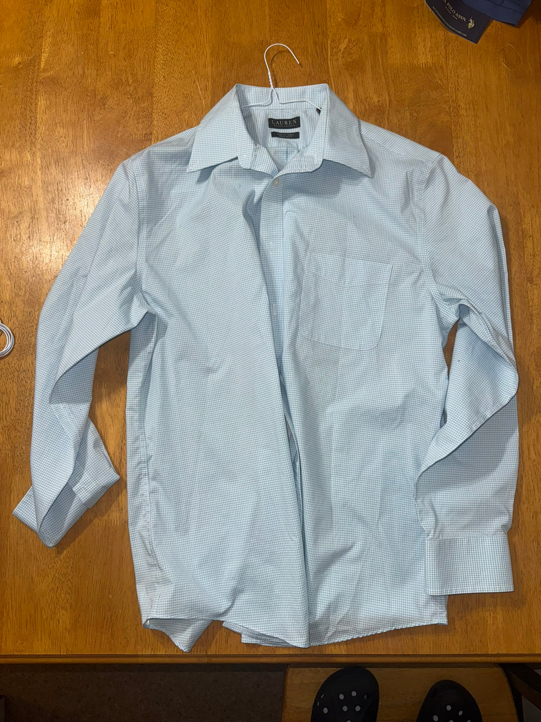 Ralph Lauren bl check Dress Shirt 16.5 34/35 - size Large