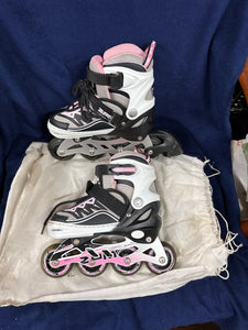 Pink Rollerblades w Bags Child's size 10-13