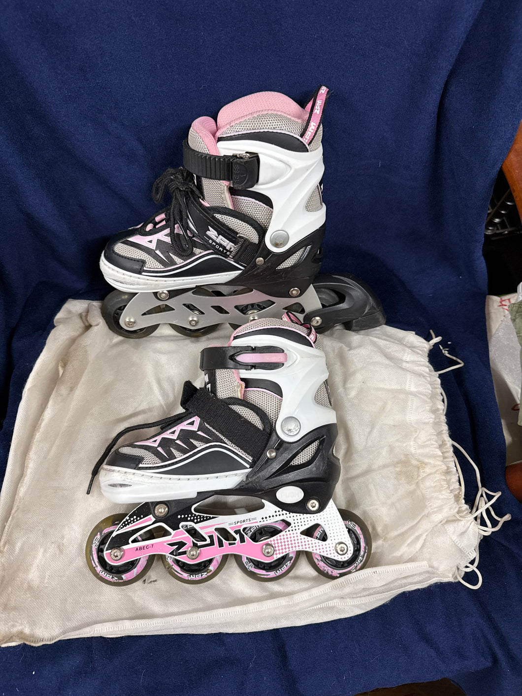 Pink Rollerblades w Bags Child's size 10-13