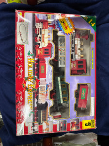 Holiday Express Plastic Train w 3 Cars
