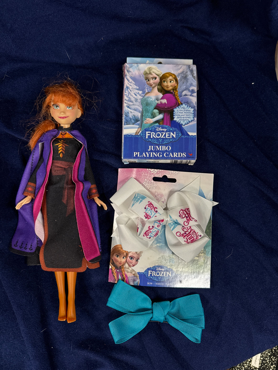 Anna Doll, Jumbo Playing Cards & 2 Barrettes