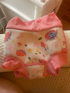 New reusable swim diaper Washed never used, pink - size 6 Months