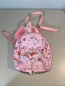Toddler Backpack with leash Pink Unicorn
