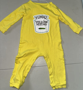 Mustard One Piece Costume - size 12 months
