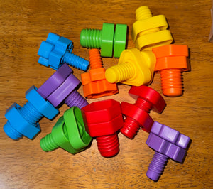 Plastic Nuts and Bolts Fine Motor Skills