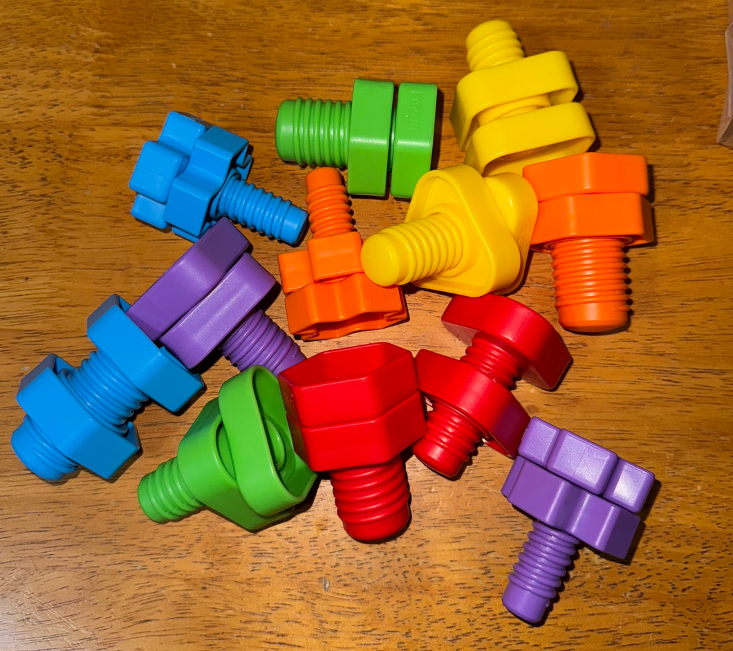 Plastic Nuts and Bolts Fine Motor Skills