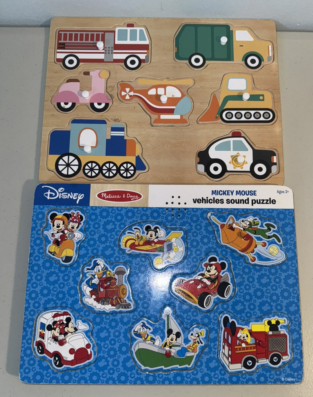 2 Puzzles Mickey & Transportation