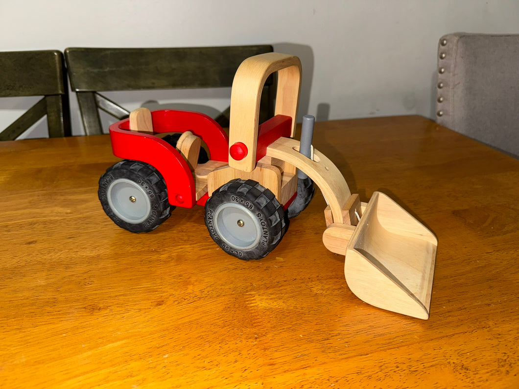 Wooden Tractor Red