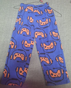 CARTERS  BLUE ORANGE REMOTE FLEECE PJ PANTS - size 6