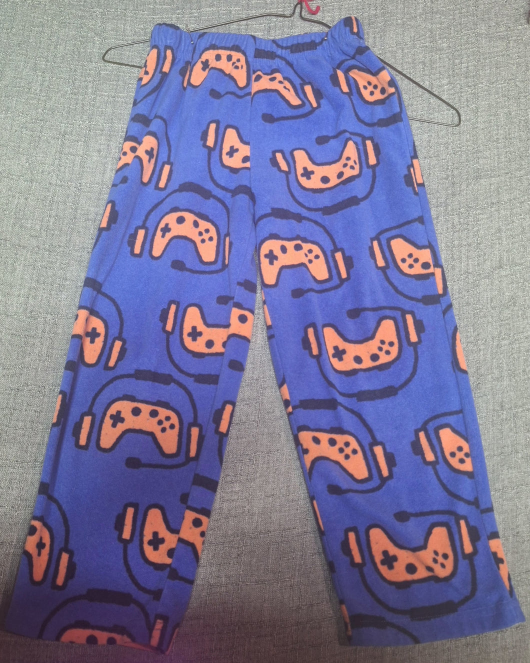CARTERS  BLUE ORANGE REMOTE FLEECE PJ PANTS - size 6