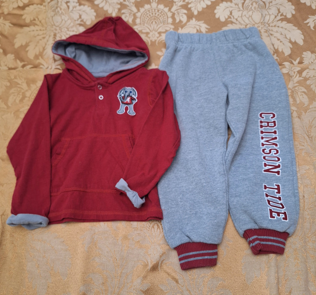 ALABAMA CRIMSON TIDE SET HOODIE & JOGGING PANTS - size 2T